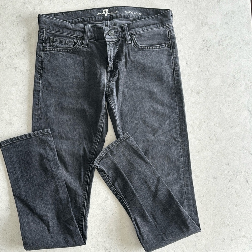 Seven for all mankind black washed denim